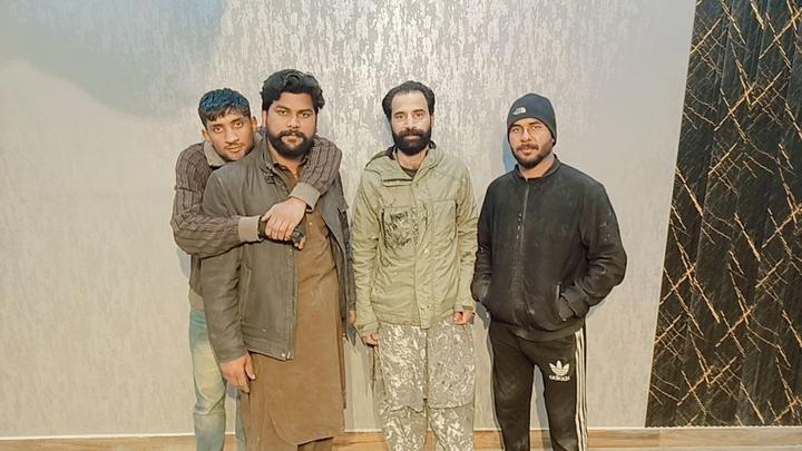 Professional painters at work